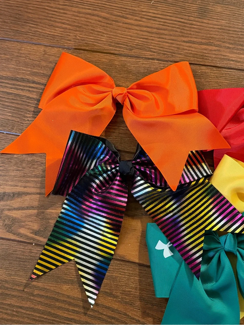Girls Colorful Grosgrain Hair Bow 5 Pack - Multicolor